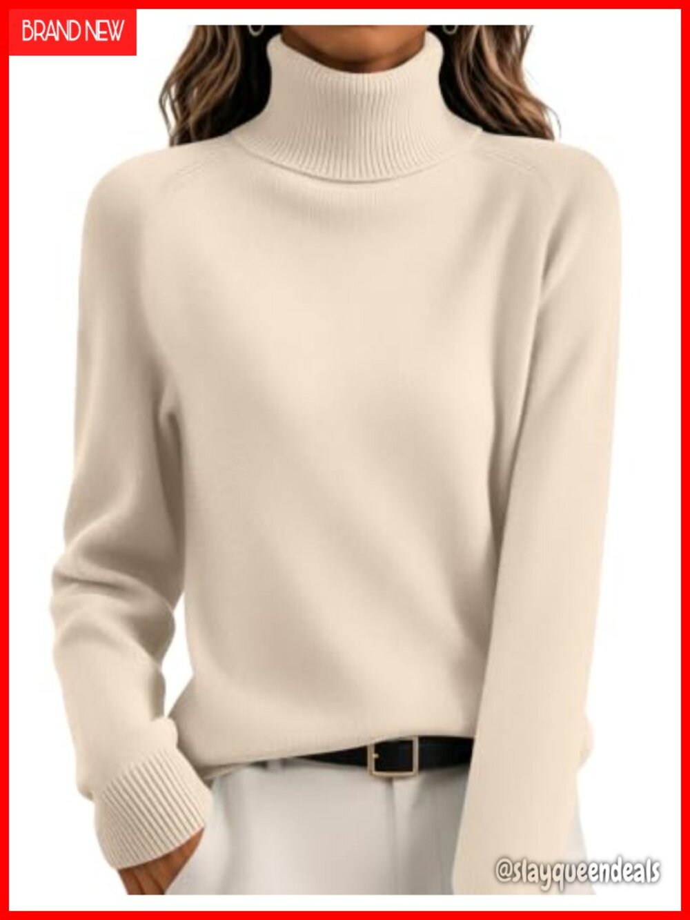 Zeagoo Womens Turtleneck Pullover Sweater Loose Fit Long Sleeve Knit Top